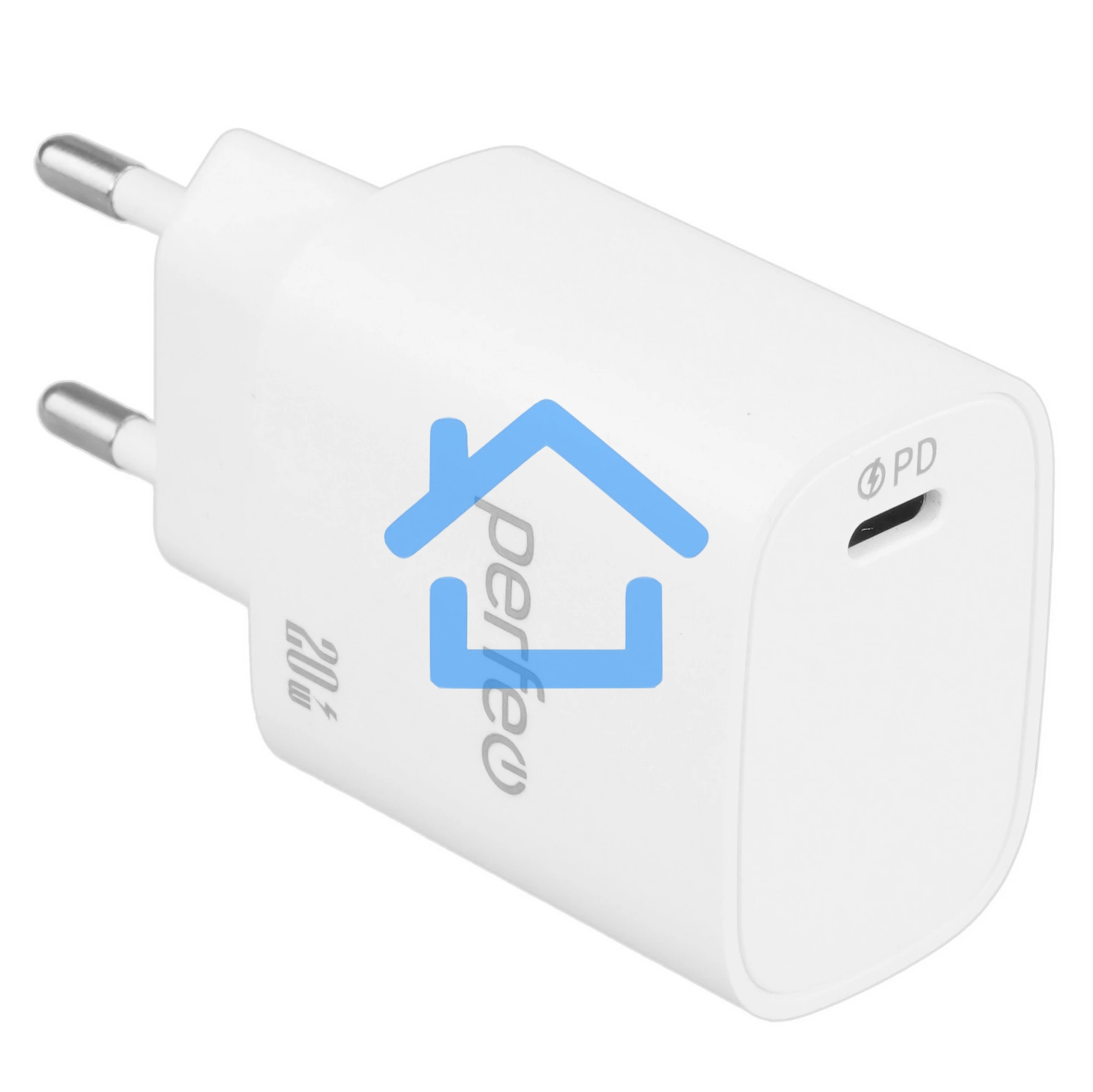 Сетевое зарядное устройство PERFEO с разъемом TYPE-C, 20W, белый (I4660)