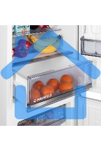 Встраиваемый холодильник Maunfeld MBF177SWGR Inverter белый двухкамерный 197/76 л, морозилка снизу, DeFrost