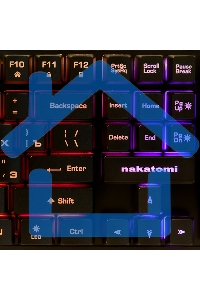 Клавиатура KG-23U BLACK Nakatomi Gaming - игровая с RGb-подсветкой, USB, черная