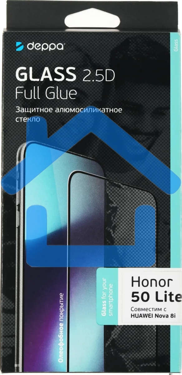 Защитное стекло для экрана Deppa 62827 для Honor 50 lite 2.5D, 1 шт