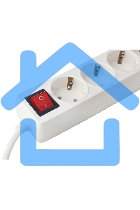 Удлинитель Гарнизон EL-NB-G5-W-3 5р 10А 3м с выключателем и заземлением, белый