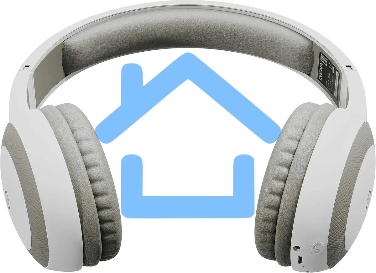 Гарнитура накладные Digma BT-15 белый/серый беспроводные bluetooth оголовье