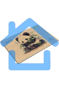 Альбом для рисования Silwerhof 12л. A4 Акварель на крафте 4 дизайна, картон скрепка