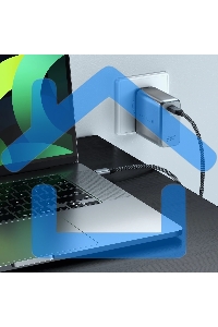 Сетевое зарядное устройство Satechi ST-UC100WSM-EU Charger 100W с технологией GaN Power, серый космос