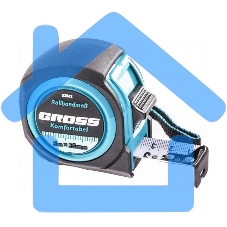Рулетка Komfortabel, 5 м х 25 мм, обрезиненный корпус Gross