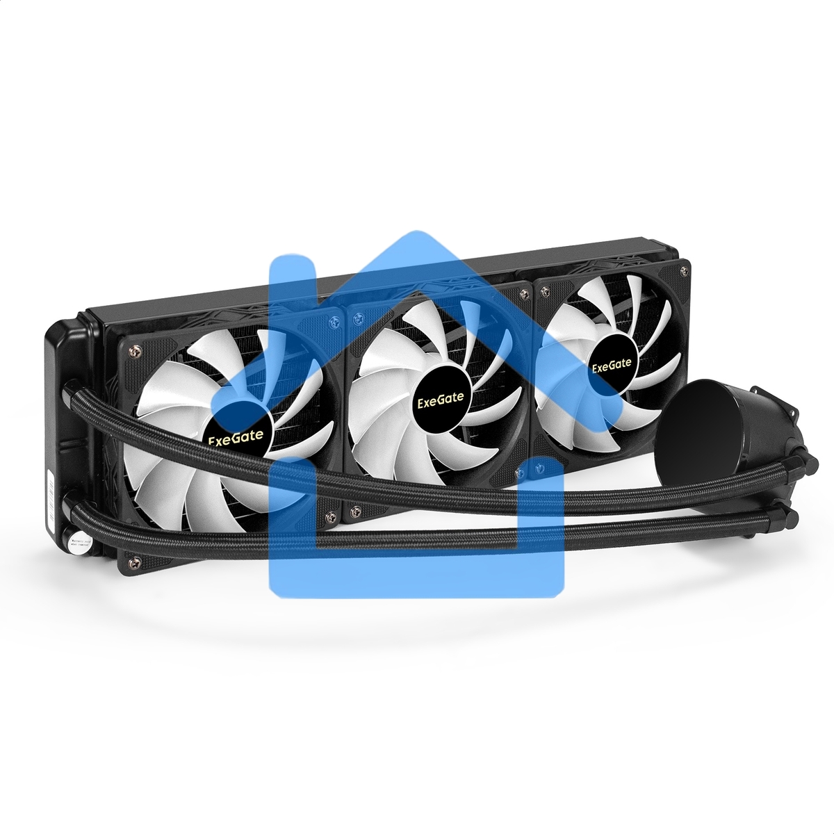 Система водяного охлаждения ExeGate BlackWater-360.PWM.RGb черный, 120 мм, алюминий/медь, 2000 об/мин, 37 дБ, 4 pin, 280 Вт