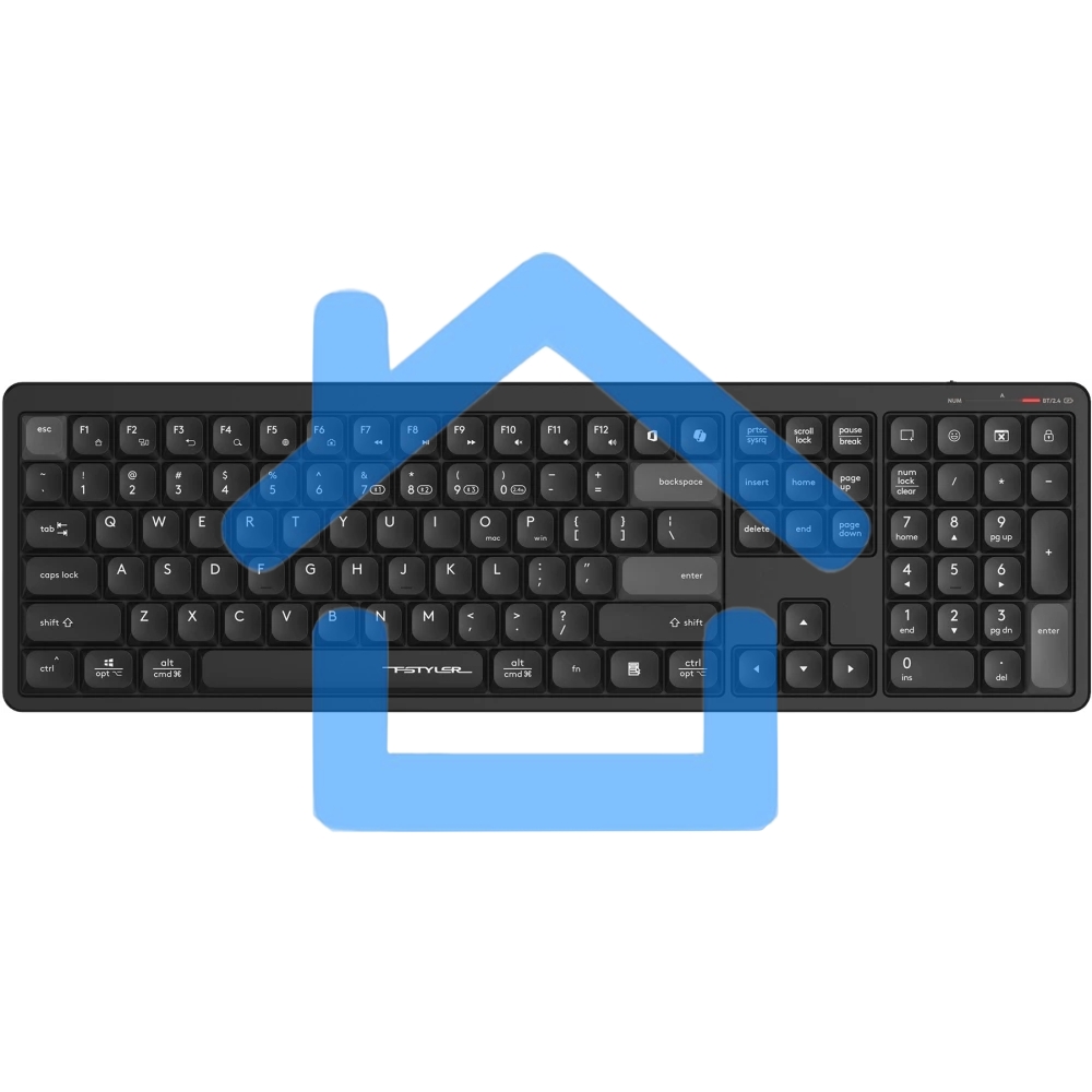 Клавиатура беспроводная A4Tech Fstyler FBX55C черный USB BT/Radio slim Multimedia (FBX55C)