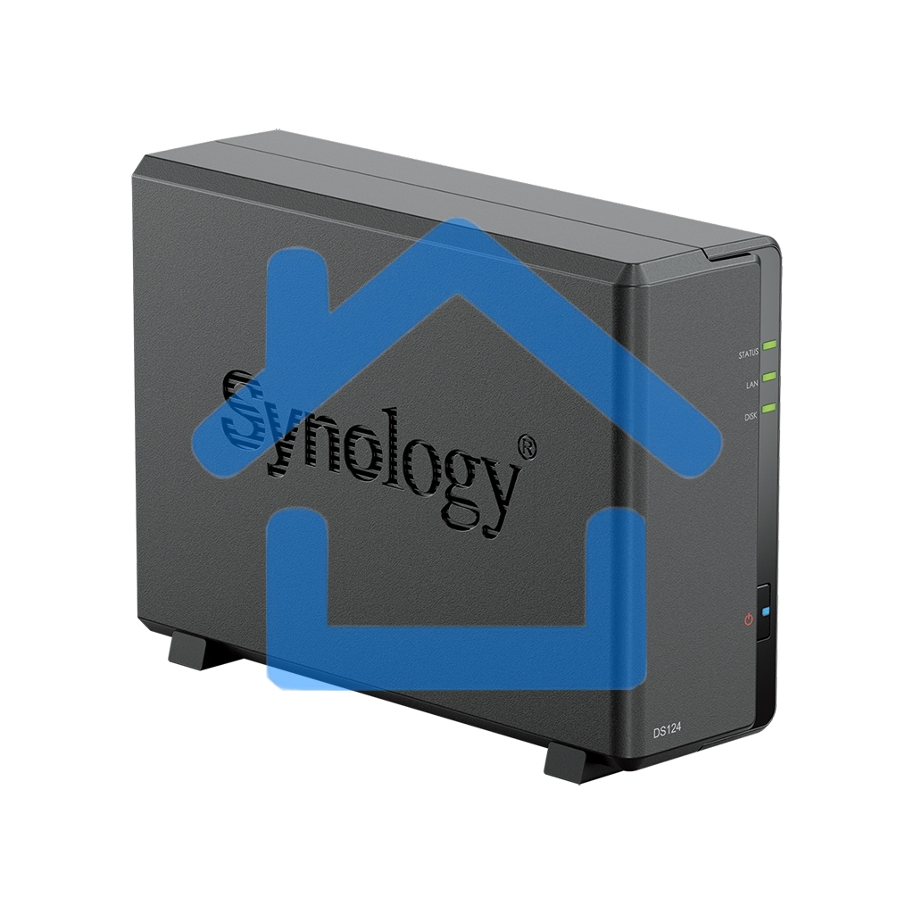 СХД SYNOLOGY настольное исполнение 1BAY NO HDD DS124
