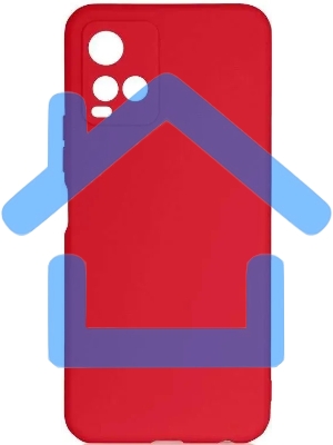 Чехол (клип-кейс) DF vCase-06 для Vivo Y21/Y33s красный