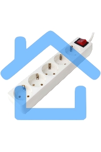 Удлинитель Гарнизон EL-NB-G5-W-3 5р 10А 3м с выключателем и заземлением, белый