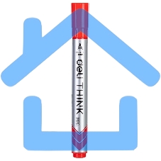 Маркер для досок Deli EU00140 Think, круглый пишущий наконечник, 2мм, красный