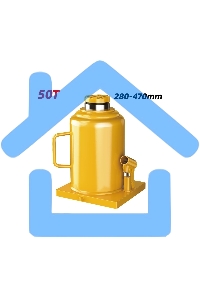 Домкрат бутылочный гидравлический Deli DQ71050 макс.грузоподъемность 50 т