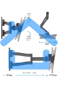 Кронштейн для телевизора Kromax TECHNO-3 серый 15