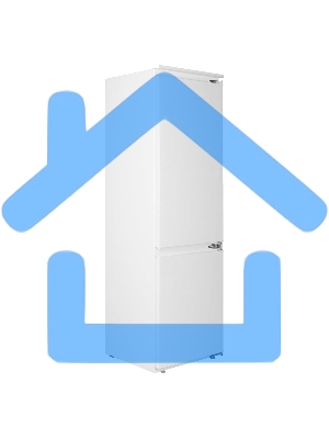 Встраиваемый холодильник Maunfeld MBF177SWGR Inverter белый двухкамерный 197/76 л, морозилка снизу, DeFrost