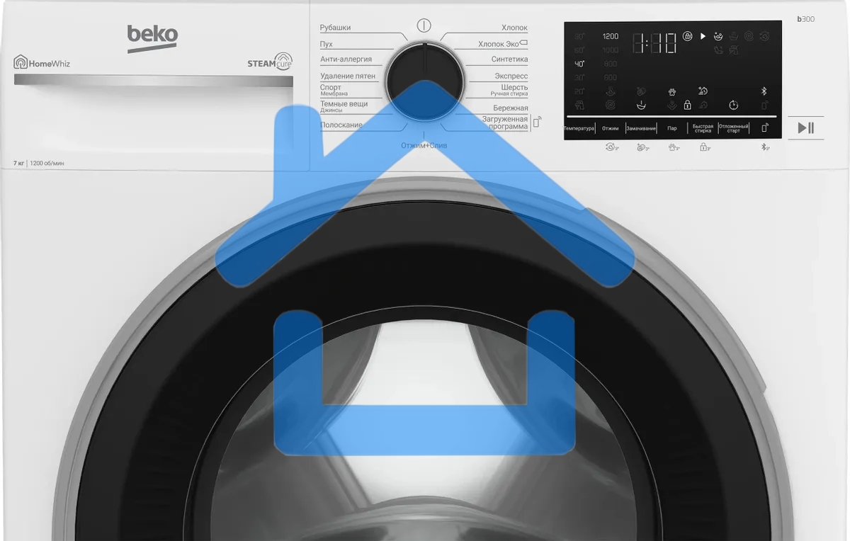 Стиральная машина Beko B3WFR572WB белый, загрузка фронтальная 7 кг, 1200 об/мин., класс: А