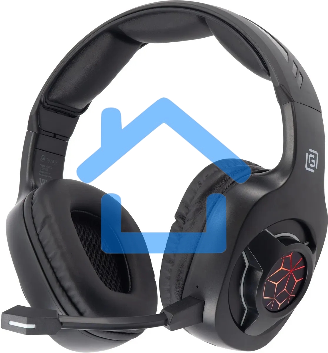 Наушники с микрофоном Оклик HS-L575G черный накладные BT оголовье (1895253)