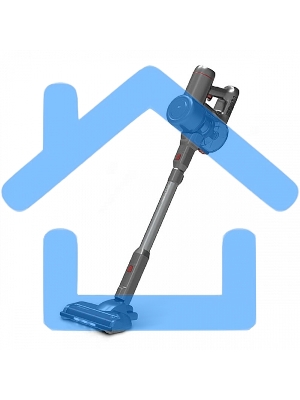 Беспроводной пылесос BQ VCA0202H серый, питание от аккумулятора, 50 Вт, уборка сухая, пылесборник 0.6 л, работа от АКБ max 30 мин.