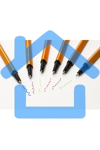 Набор ручек капиллярных Silwerhof, ассорти чернила, индивидуальный пакет с европодвесом (6шт) игловидный пишущий наконечник, линия 0.4мм, треугольная