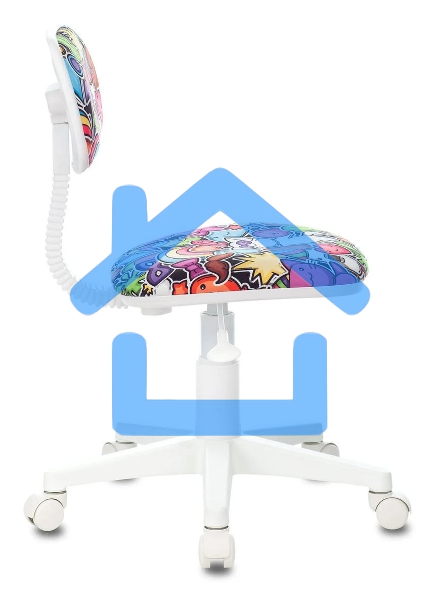 Кресло детское Бюрократ CH-W201NX мультиколор маскарад, крестовина пластик, пластик белый