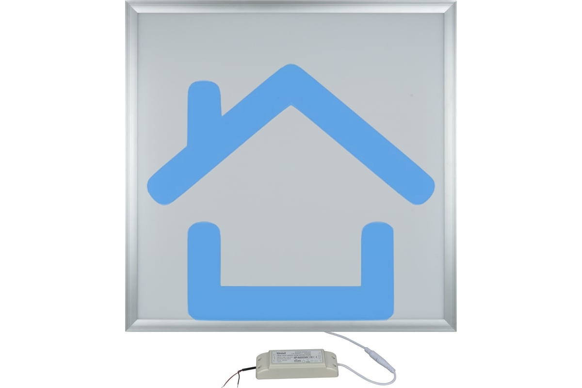 Светильник светодиодный потолочный встраиваемый UNIEL Effective, белый свет 4000K, корпус серебристый, в комплекте с и/п