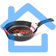 Сковорода НМП Индукция Гранит L18120i, 20 см черный