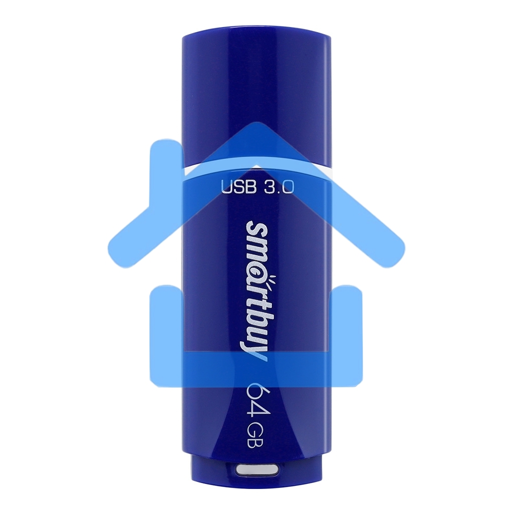 Флешка USB R/W SmartBuy CROWN BLUE (SB64GBCRW-Bl), 64Gb, USB 3.0, R/W 75/25, синий