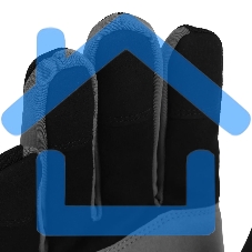 Перчатки универсальные Denzel 68094 двойные, работа с сенсорным экраном, вязаная манжета, размер 10