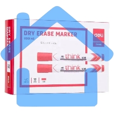 Маркер для досок Deli EU00140 Think, круглый пишущий наконечник, 2мм, красный