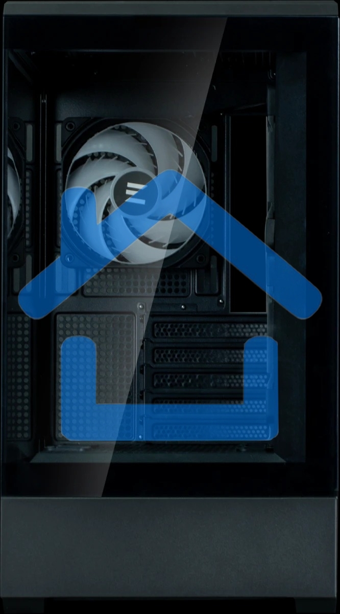 Компьютерный корпус ZALMAN P30 V2, MATX, черный, WINDOW, 2x3.5