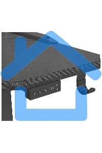 Стол Cactus CS-ED-GBK столешница МДФ карбон, каркас черный