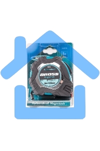 Рулетка Magnetisch, 8м х 25мм, обрезин. корпус,автоматич. фиксация, нейлон. покр.,магн.зацеп Gross