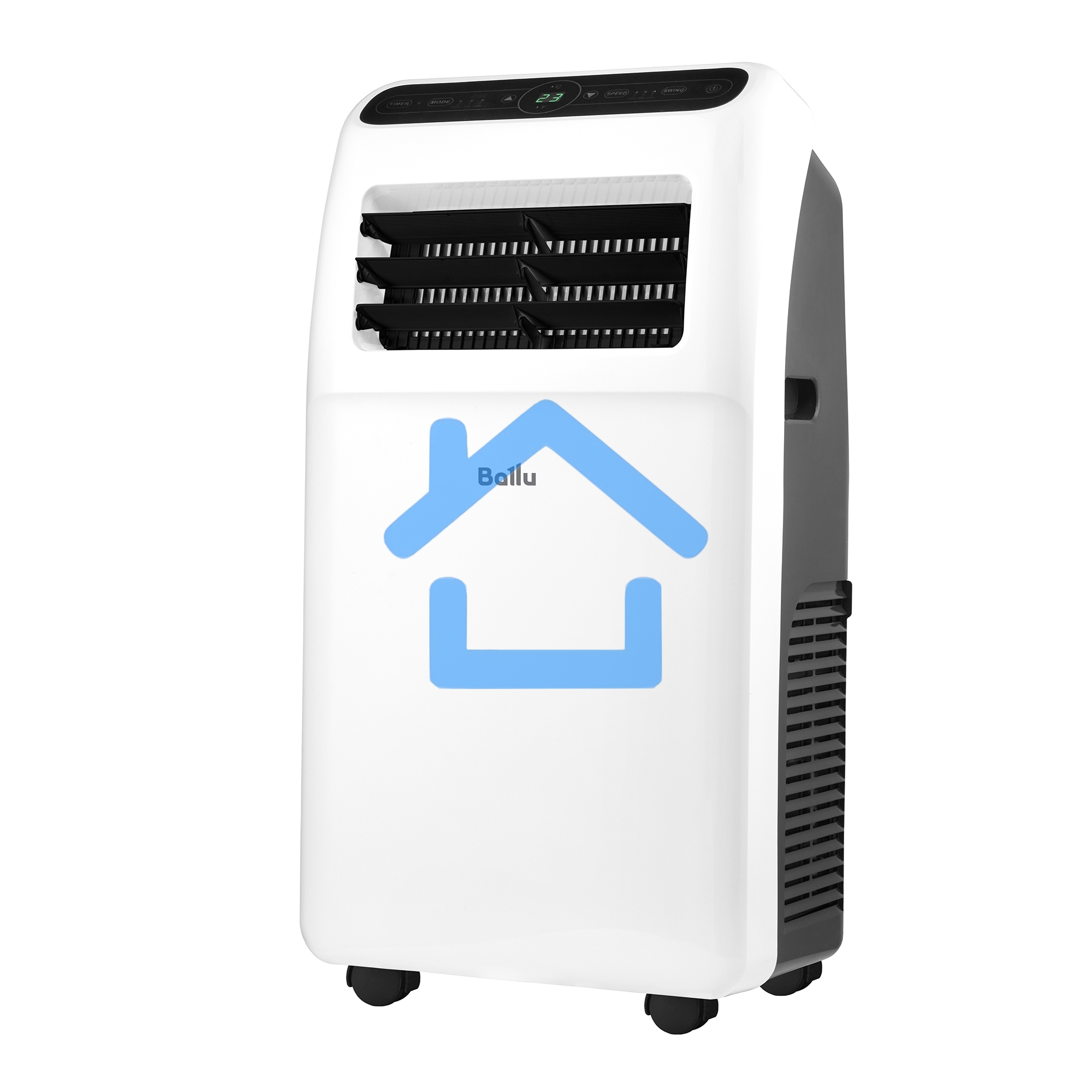 Кондиционер мобильный Ballu Aura BPAC-12 CP/N1_24Y 12000 BTU, 30 м², 52 дБ, охлаждение, осушение, белый