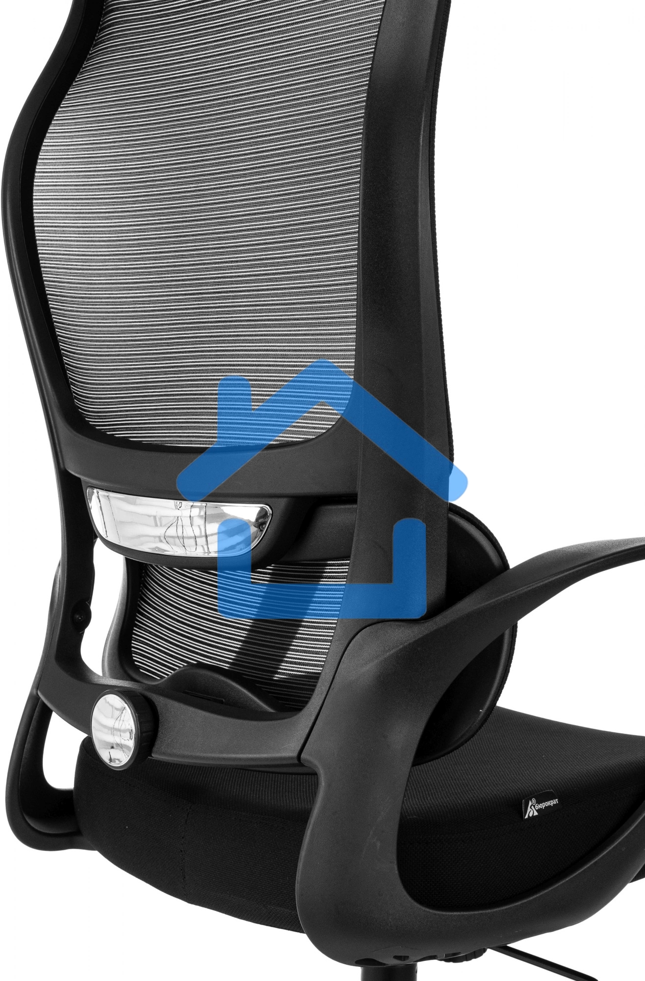 Кресло руководителя Бюрократ Sigma 2 черный сетка/ткань крестов. пластик