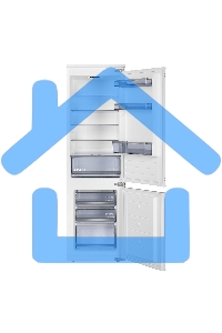 Встраиваемый холодильник Maunfeld MBF177SWGR Inverter белый двухкамерный 197/76 л, морозилка снизу, DeFrost