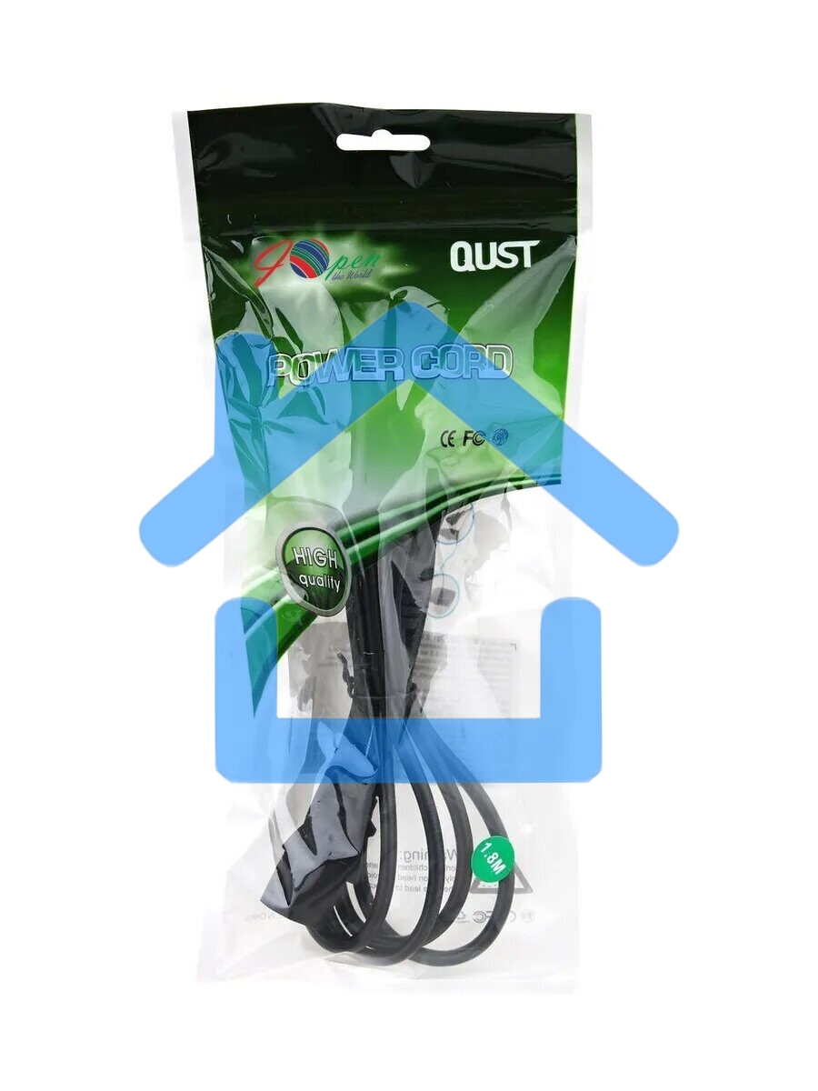 Кабель компьютер-розетка Aopen 1.8метра 220V (EURO) VDE 3G*0,5mm2 QUST ACE021-1.8M