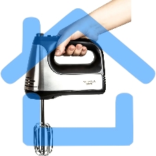 Миксер SUPRA MXS-591 500 Вт, 6 скоростей, режим Турбо, насадки для взбивания яиц и крема, насадки для замеса тяжелого теста, корпус металл/пластик, черный)