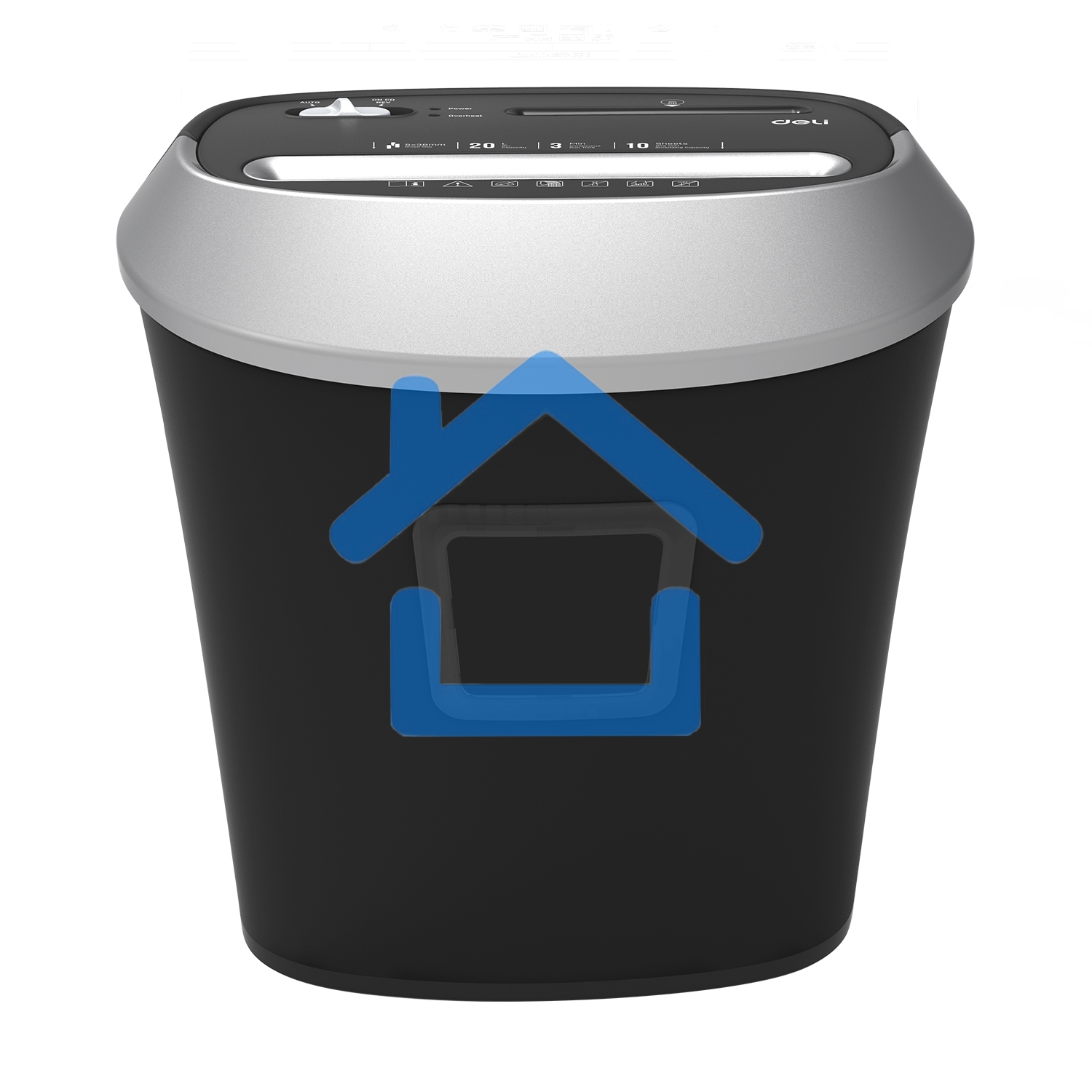 Уничтожитель бумаг Deli E9948, Shred capacity: 10 sheets; Shred size: 5*38мм; Security level: 3