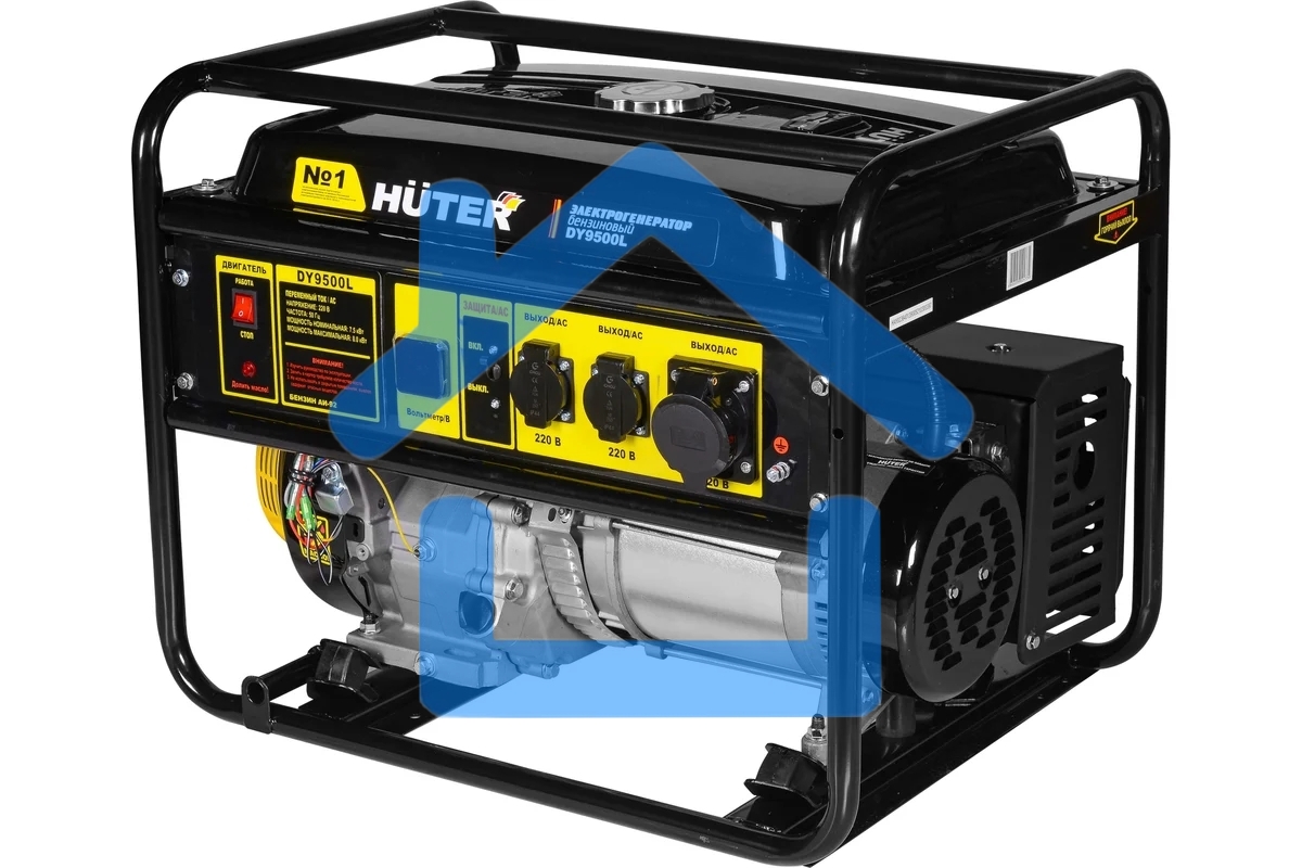 Электрогенератор бензиновый Huter DY9500L, 8 кВт, 91 дБ, 76 кг