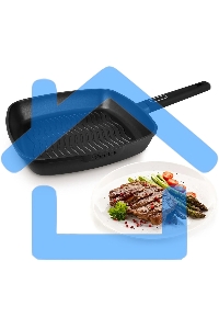 Сковорода-гриль Rondell Craft RDA-1485, 28см, 28x28, антипригарное покрытие, черный