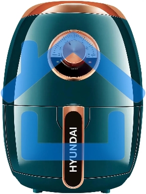 Аэрогриль Hyundai HYF-3553 1350Вт темно-зеленый/золотистый