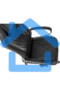 Кресло руководителя Бюрократ _Aura/Black черный, кожа, крестовина полированный алюминий