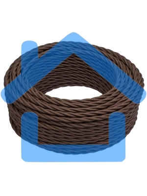 Провод ретро Bironi B1-435-72-50 3х2.5 матовый коричневый (уп. 50 м)