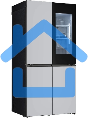 Холодильник LG GR-A24FQAKM серый трехкамерный 382/145л морозилка снизу, No Frost, Side by Side