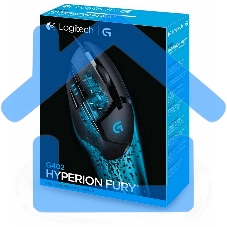 Мышь проводная Logitech G402 Hyperion Fury, черный, 4000 dpi, USB, кнопки - 8