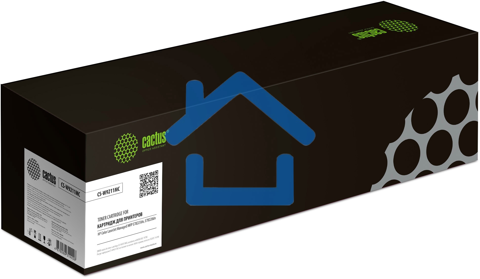 Картридж лазерный Cactus CS-W9211MC голубой (28000стр.) для HP MP Color LaserJet Managed MFP E78223dn, E78228dn