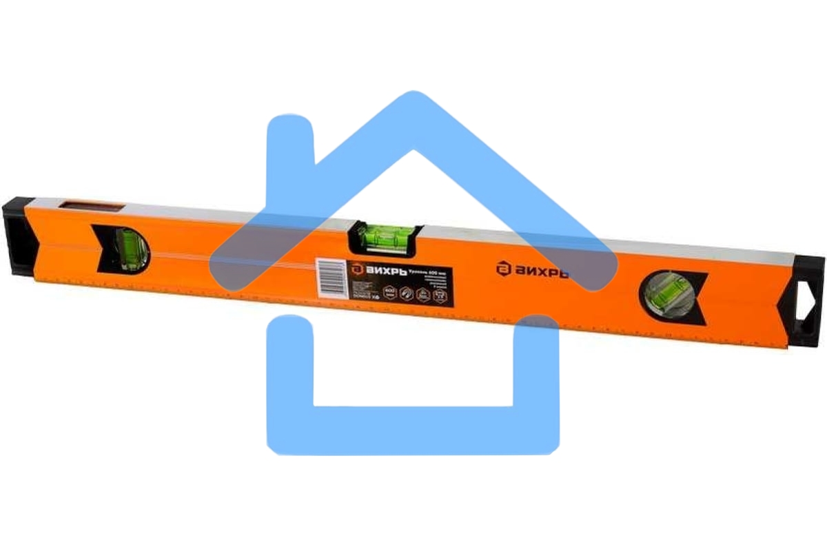 Уровень алюминиевый Вихрь Магнитный 600 мм, фрезерованный, 3 глазка /1 зеркальный/ 73/11/4/18