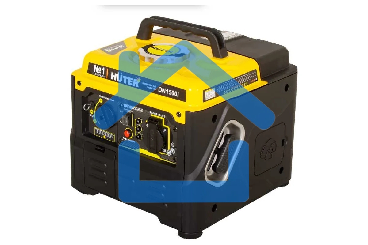 Электрогенератор бензиновый инверторный Huter DN1500i, 1.2 кВт, 73 дБ, 12.8 кг