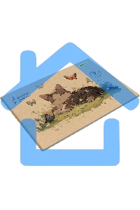 Альбом для рисования Silwerhof 12л. A4 Акварель на крафте 4 дизайна, картон скрепка