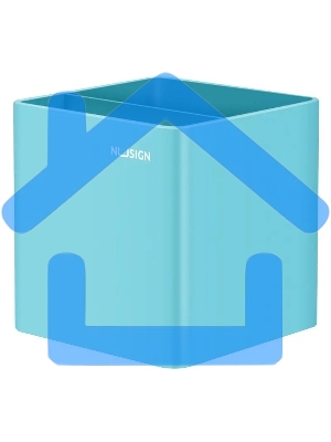 Подставка Deli ENS011blue Nusign 2 отделения для письменных принадлежностей, 84х84х86мм, синий, пластик