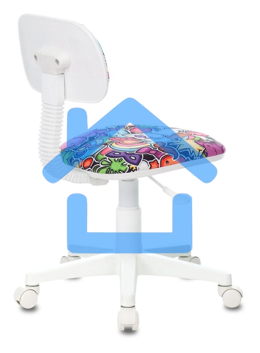 Кресло детское Бюрократ CH-W201NX мультиколор маскарад, крестовина пластик, пластик белый